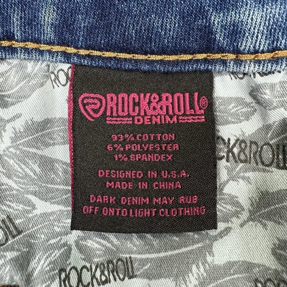 Rock & Roll Denim Women’s Mid Rise Bootcut Jeans W28 L36 Medium Wash